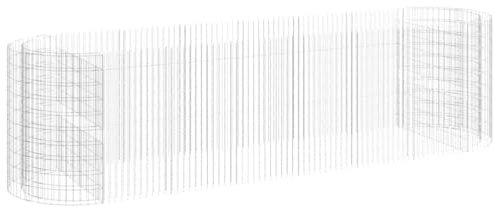 vidaXL Gabionen Hochbeet Steinkorb Pflanzkorb Gabionenkorb Pflanzkasten Pflanzkübel Pflanzbeet Garten Verzinktes Eisen 400x100x100 cm