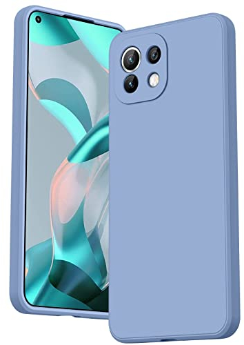 AK Kompatibel mit Xiaomi Mi 11 Lite 5G/Mi 11 Lite 4G/Mi 11 Lite 5G NE Hülle Silikon Handyhülle mit Microfiber Stoßfeste Schutzhülle Hülle für Xiaomi Mi 11 Lite