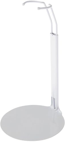 Plymor DSP-5125W White Adjustable Doll Stand, fits 10, 11, and 12 inch Slim Waist Dolls, Waist is 1.125 - 1.5 wide, 3.25 - 4 around, Pack of 3