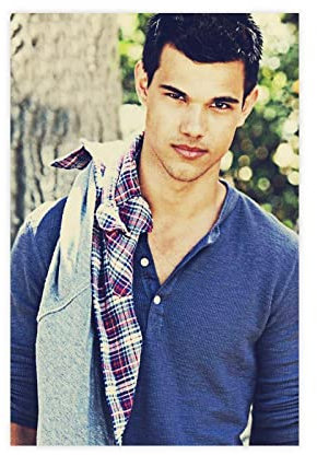 Schauspieler Taylor Lautner 9 Leinwand-Poster, Wandkunst, Dekoration, Bild für Wohnzimmer, Schlafzimmer, Dekoration, Rahmen: 30 x 45 cm