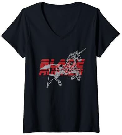WB 100: Blade Runner Unicorn Dreams Logo T-Shirt mit V-Ausschnitt