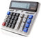 Grand ordinateur calculatrice électronique, compteur solaire et alimentation par batterie, affichage à 12 chiffres, grand bouton multifonction pour le bureau, l'école, le calcul