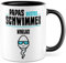 Tasse personalisiert Vater Geschenk, Papas bester Schwimmer - eigener Name Geschenkidee Kaffee-Becher Kaffeetasse mit Spruch lustig Vatertag Sohn Tochter Kind (Ein Kind Personalisiert)