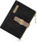 REETEE Portefeuille Femme PU Cuir Porte Monnaie Femme Petit Format Courte Porte Feuilles pour Femmes Porte-chéquiers Porte-Cartes 7 Emplacements pour Cartes et Zippé Pochette à Monnaie(Noir)