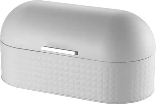 Posten Anker Design I Brotkasten Brotbox Brotkästen Retro I Aufbewahrung Backwaren I frisch halten (Retro Weiß XXL - 43 cm)