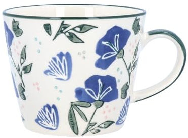 Gisela Graham Navy Sweetpea Stoneware Mug
