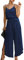 ASOMI Mono de verano para mujer, largo de verano, sexy, elegante, cinturón de moda, mono, boda, vacaciones, playa, cuello en V, traje de negocios, holgado, festivo, tirantes delgados, 84Navy, M