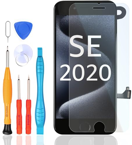 LL TRADER Touchscreen für iPhone SE 2020 mit Home-Taste, Näherungssensor, Frontkamera und Lautsprecher, LCD-Display mit Touchscreen aus schwarzem Glas