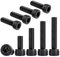 Qrity 10PCS M6x45mm Cylinder Hex Head Cap Screws, Screws Fasteners, Hexagonal Flat Head Machine Screws, Hex Socket Screw Bolt Black, Fully Thread