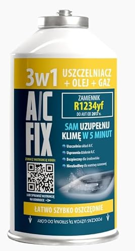 A/C FIX 3in1 R1234yf air conditioning refill - 1x235 g - Air conditioning - Car air conditioning - Car air conditioning refill - 3in1 R1234yf gas - gas cartridge - ECO - Refill for air conditioning