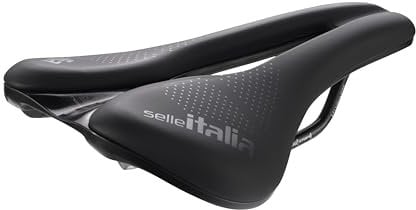 Selle Italia Novus Boost EVO Gravel TM Superflow – Gravel-Fahrradsattel, extra gepolstert, Superflow Aussparung, Mangan Rahmen – Größe L3, Schwarz