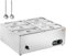VEVOR Scaldavivande Commerciale 6 x 5,5 L (dimensione 1/3) Scaldavivande Elettrico da Tavolo a Vapore in Acciaio Inox da 1500 W Piastra Riscaldante Elettrica, Controllo della Temperatura da 30-85 °C