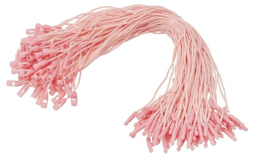 PATIKIL Weihnachtsbaum-Hängeseil, 100 Stück LED Lichterketten-Aufhängekabel für Feiertagsdekorationen Geschenkanhänger mit Schnappverschluss für Valentinstag Halloween, Pink