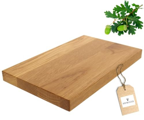 HOFMEISTER® Planche à petit-déjeuner en chêne – Qualité supérieure et durable comme planche à découper, parfaite pour le petit-déjeuner, le goûter et les collations, planche en bois robuste et