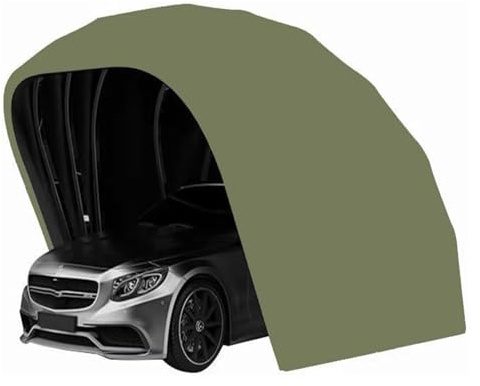 Cochera de Acero Inoxidable, Cabina de Garaje, toldo de Coche, Garaje, coberde de Coches, casa de Coches, Aparcamiento, abatible, retrácl5.5m *W 2.5m*H 2.3m, Verde [Clase energética A]