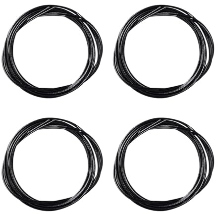 WLICCHS 4 lacci automatici da 140 cm, con chiusura a vite per boa, corda di ricambio, filo metallico, senza legatura, nero per scarpe da trekking Twist Lock, scarpe sportive, scarpe da lavoro