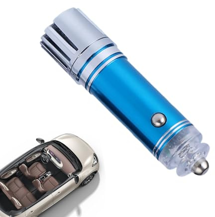 Moderne Elegance Ioniseur d'air de voiture – Purificateur d'air portable de 2,2 x 8,8 cm, éliminateur d'odeurs | Puissant désodorisant accessoire de voiture pour neutraliser les fumées, la poussière