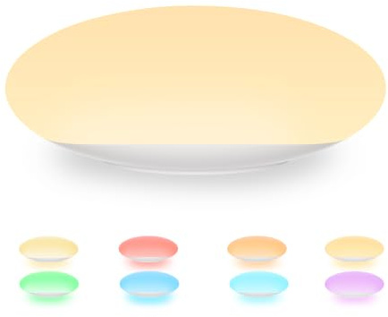 Yuinzin LED Nachtlicht Kinder Stilllicht Baby, Silikon 8 RGB Farben Dimmbar | Nachttischlampe Ohne Kabel 2000mAh Akku USB-C Wiederaufladbar1H Timer & Memory Funktion für Babyzimmer & Schlafzimmer