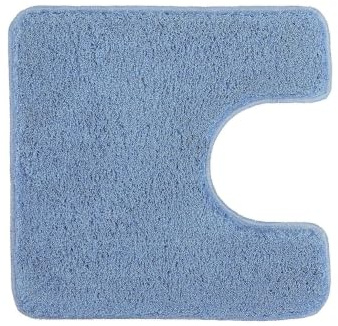 Kleine Wolke WC-Vorleger Relax Azur 55 x 55 cm mit Ausschnitt | OEKO-TEX zertifiziert, rutschhemmende Unterseite, für Fußbodenheizung, maschinenwaschbar, 100% Polyacryl