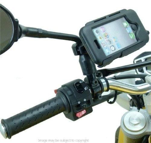 BUYBITS Waterproof iPhone 5 Tough Case Motorcycle Mirror Stem Mount (sku 16185)