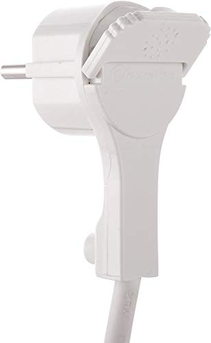 Electraline 523068 - Enchufe macho, color blanco
