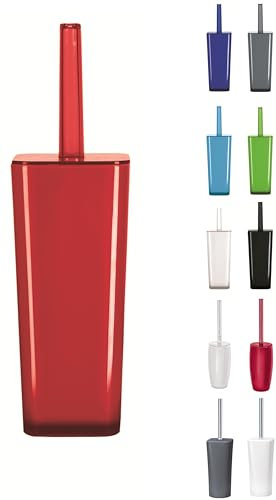 KW Easy Enlcosed Plastic Toilet Brush and Holder (Red)