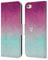Head Case Designs Purple And Light Blue Watercoloured Ombre Leather Wallet Case Compatible With Apple iPhone 6 / iPhone 6s