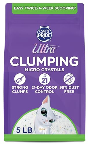 Ultra Clumping Micro Crystals Cat Litter - Dust Free, Soft on Paws, Fragrance Free - 5 Lbs.