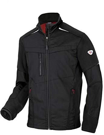 BP 1992-570-32 Hybrid-Arbeitsjacke - Gefütterter Stehkragen - Ergonomische Ärmel - Reines Polyester - Lange Passform - Größe: 56/58l - Farbe: schwarz