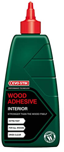 BOSTIK 715417 Adhesive, Evo-Stik, W Wood, ADH, Bottle, White, 500 ml (5 pieces)