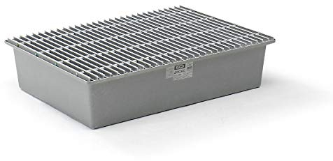 CEMO | GFK-Boden-Auffangwanne | 2 x 200-l-Fässer | ohne Zulassung | mit GFK-Gitterrost