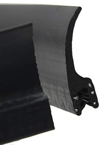 DF7 Dichtungsprofil von SMI-Kantenschutzprofi - Klemmbereich 1,5-3,0 mm - mit Dichtung oben aus EPDM Moosgummi - Fahnendichtung - einfache Montage selbstklemmend ohne Kleber (10 m)