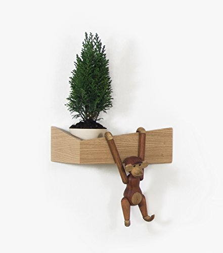 Pelican | original étagère triangulaire avec crochets caché | woodendot Pequeño Chêne