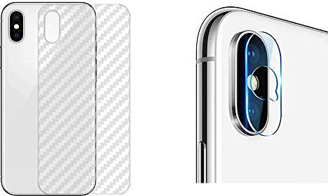 superior ZRL® 2.5D [2pcs arrière de caméra en Verre trempé lentille Protecteur Film + 2pcs Carbon Fiber Back Film] pour iPhone 7/7 Plus/8 Plus/iPhone X/iPhone XS/XS Max/XR/iPhone 11/11 Pro/11 Pro Max