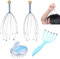 Kopfhaut Massage-Set - 2x Kopfhaut Kratzer, 1x Roller Ball Klauen Massagegerät und 1x Shampoo Massage Bürste - Entspannt und verjüngt - Stimuliert die Blutzirkulation