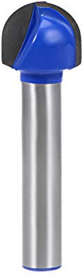 sourcing map Router Bit 1/4 Shank 1/2 Cutting Dia. Core Box 2 Flutes Carbide Tip for Carpentry Woodworking Milling Cutter Tool