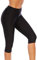 Viloree Legging de Bain Femme - Short de Bain Long Femme Plage - Bas Maillot de Bain Shorty Noir L