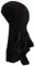 Faletony Velvet Long Tail Piratenhut Baotou Kappe Chemo-Kappe neutral Luxus Seide Durag Super Long Tail Kopfschmuck (Schwarz)