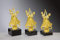 Henecka 💃🕺 Tanzsport Pokal Tanzen Dance Trophäe Schraubfigur Paartanz Gold, Marmorsockel schwarz, mit Wunschgravur, wählbar in 3 Größen oder als 3er-Serie (Sockel 70 x 40 mm)