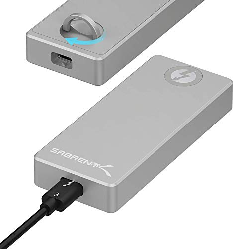 SABRENT Case SSD M.2 NVMe PCIe a Thunderbolt 3, Adattatore SSD esterno, Contenitore per SSD M.2 2280, Velocità fino a 1600 MB/s, Cavo da 20 cm Incluso, per Windows, Mac, Linux (EC-T3NS)