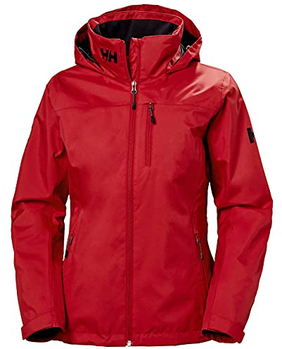 Helly Hansen Donna Crew Hooded Midlayer Jacket, Rosso, L