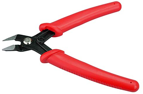 AIXONTEC Elektronik Seitenschneider klein Watenfrei in Rot mini elektro Zange für feine Drähte/Litzenkabel und Datenkabel/Verlegekabel – Koaxkabel - isolierte Zange - rostfrei (1)