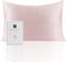 Kissenbezug aus Naturseide, hypoallergen, 22 Momme, 100% Seide, 600 Fäden, mit verdecktem Reißverschluss (Pink, 40x80cm)