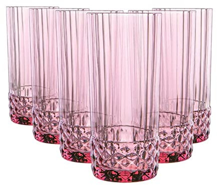 Bormioli Rocco America Set 6 Bicchieri Lilla Cooler, Vetro, 48cl