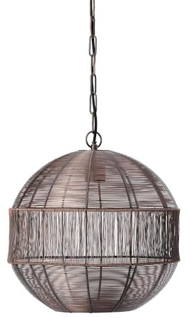 Light & Living Hängeleuchte Pilka - Antik Kupfer - Ø45cm - Rund - Metall - Hängelampe & Pendellampe - Lampe Wohnzimmer & Schlafzimmer - Pendelleuchte Esstisch