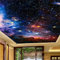 SHINERING Decke Wandbild Tapete Moderne 3D Kosmischer Sternenhimmel Weltraum Fotowand Papier Wohnzimmer Thema Hotel Hintergrund Wanddekor Wandbilder 200cm(L)×140cm(H)