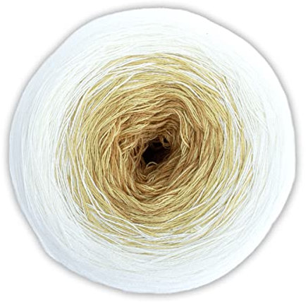 Bobbel mit Anleitung, Farbverlaufsgarn 4-fädig, 200g, 800m, Woolly Hugs Bobbel Cotton color 56, zum Stricken oder Häkeln