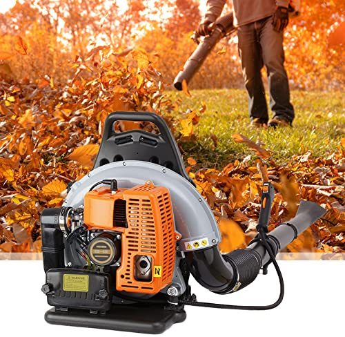 Laubbläser, 3.6PS 65CC Benzinrucksack Blattgebläse 6800 RPM Laubkratzer Garten Kehren Laub Bläser Rückenlaubbläser für Städtische Straßenreinigung