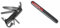 Victorinox, Taschenmesser, Ranger 55 Onyx Black, 130 mm, schwarz (13 Funktionen, Feststellklinge, Dosenöffner, Schraubendreher 3 mm) & Dual Messerschärfer, Schärfen von geraden Klingen, schwarz/rot