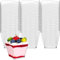 KAHEIGN 60 Pièces Mini Coupes à Dessert, 100ml Gobelets à Dessert Biseautés Carrés en Plastique Coupe Apéritif Parfait Clair Bol de Service Réutilisable pour Fête de Mousse Pouding (5,5 x 5,7cm)